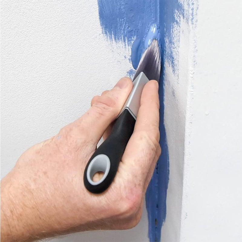 Rolling Dog Paint Brush for Trim - Edging Paint Brush 2PC, 1PC Triangular Brush and 1PC Square Trim Brush, Cut in, Edger, Corner, Sash Painting - Image 2